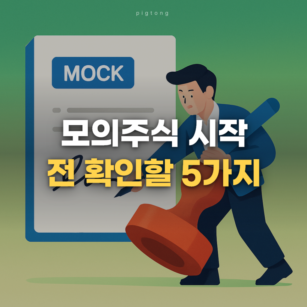 모의주식 시작 전 확인할 5가지 대표 이미지